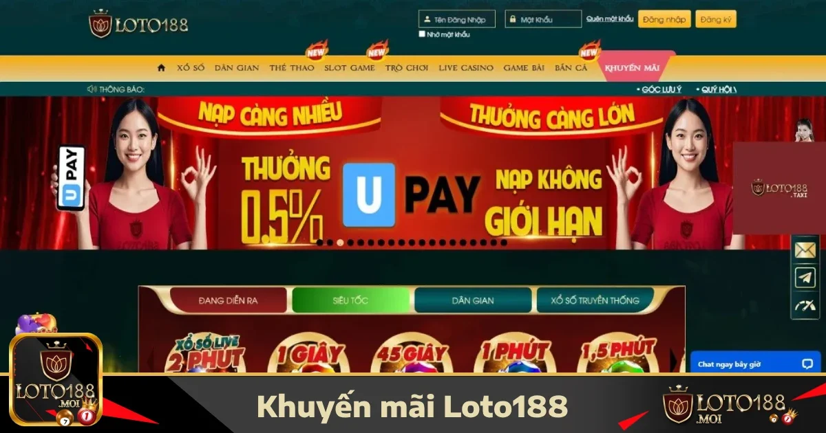 Các chương trình khuyến mãi nổi bật tại LOTO188 hiện nay